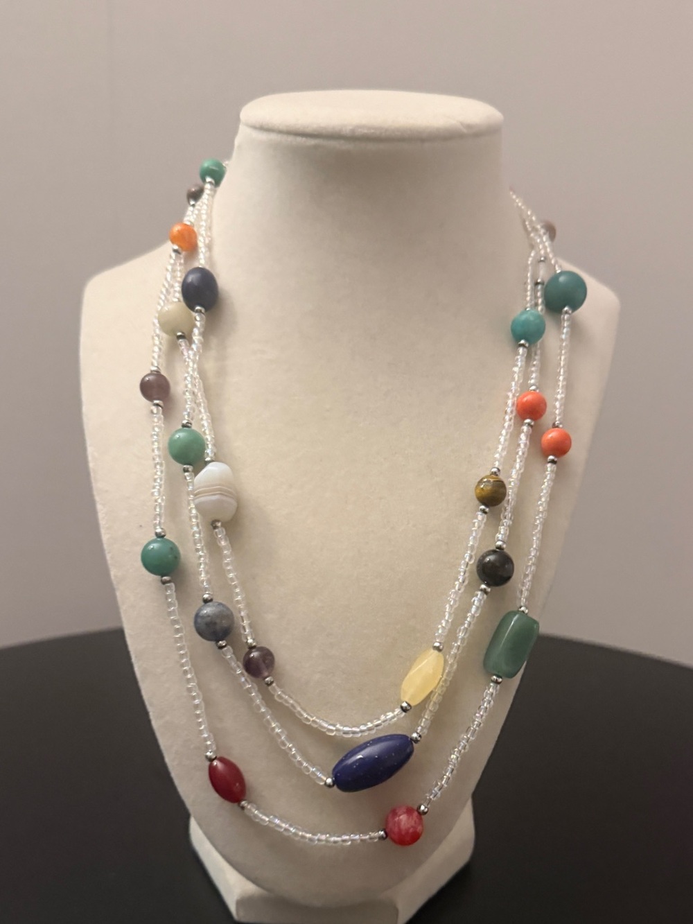 Multi-Color Beaded Layered Necklace - Women Jewelry